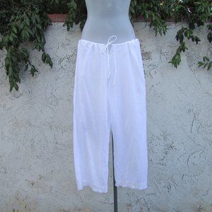ISA white gauze swim draw string pant L